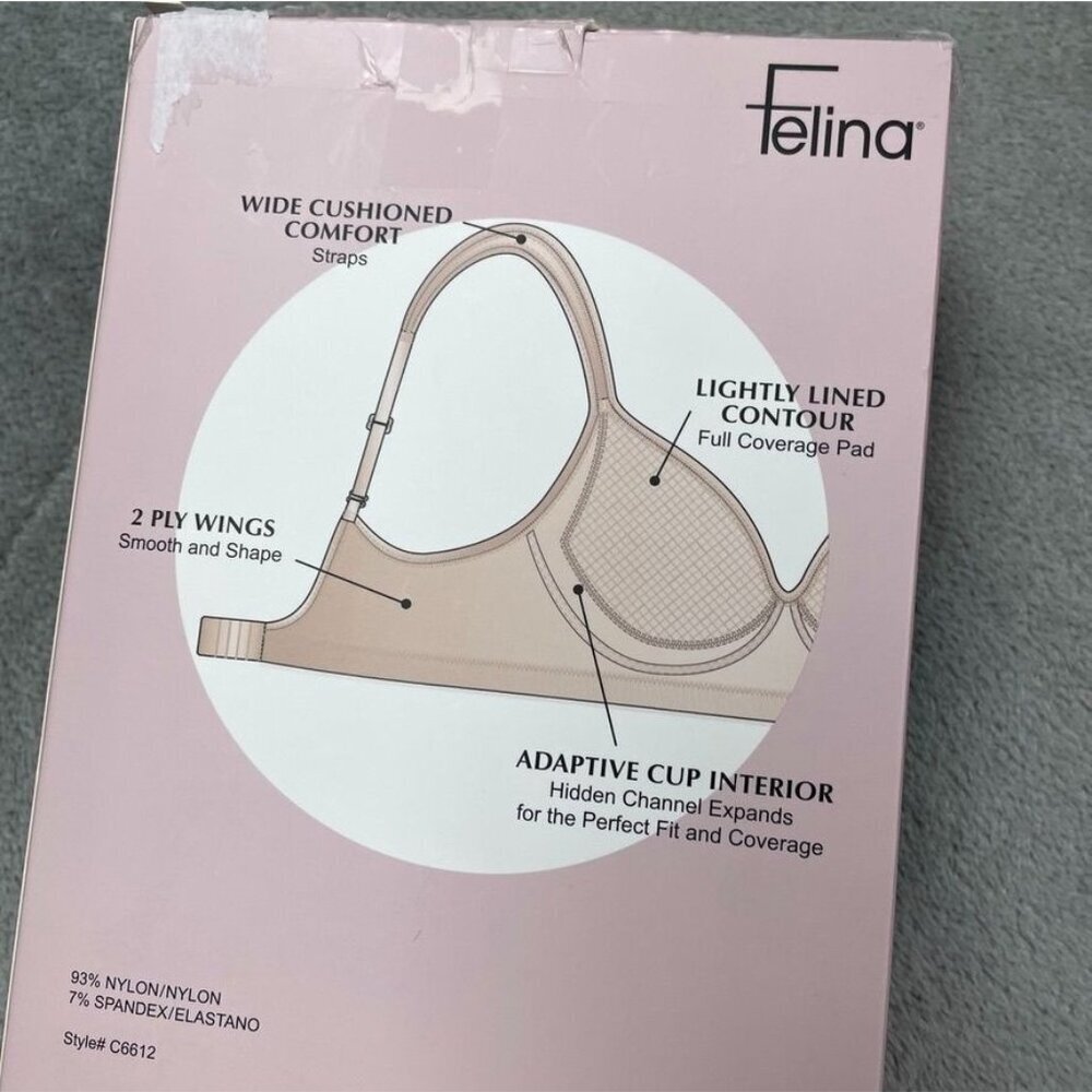 Felina Adaptive Cup Wire Free Bras 2-Pack Light Support Beige d0947 - Picture 2 of 4